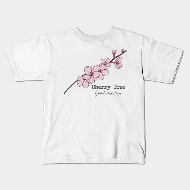 Cherry tree (good education) Kids T-Shirt by Becky-Marie